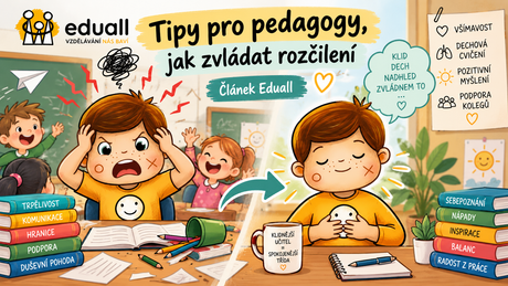 Tipy pro pedagogy, jak zvládat rozčilení a stres ve třídě – Edáček jako učitel se učí zklidnit své emoce | Eduall